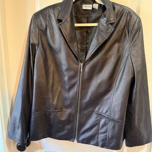 Chico's Dark Brown Leather Jacket for Women